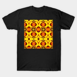 Bright Yellow Expressionist Art Yellow Rose Pattern 11 T-Shirt